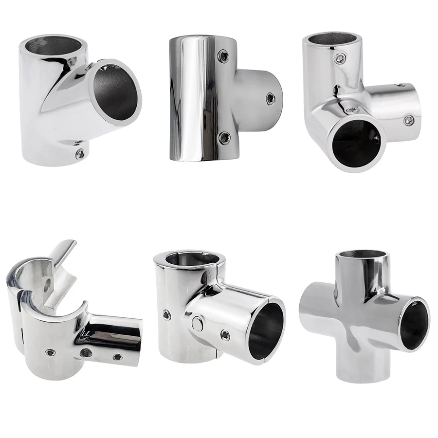 Heavy Duty 316 Marine Grade Stainless Steel Hand Rail Tee – 1-1/4 Inch, 90-Degree 3-Way Elbow, Mirror Polished 12 thumbnail image