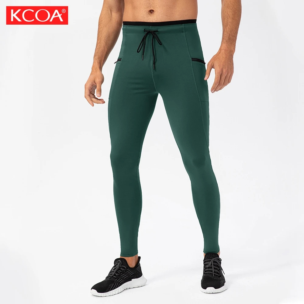 Wholesale Custom Compression Cropped Pants Fitness Adult Running Workout Tight Waist Strap Men Sports Leggings