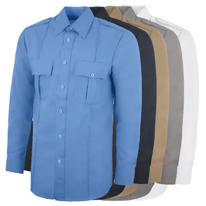 Hot Sale Custom Tactical Black White Grey Navy Blue Uniform Guard Security Shirt for Men