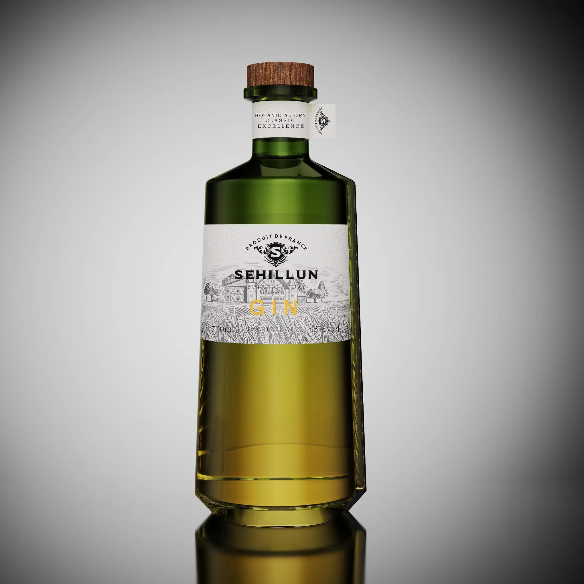 750ml 700ml  glass liquor bottles oem custom logo high quality gin spirits bottle comes with custom box