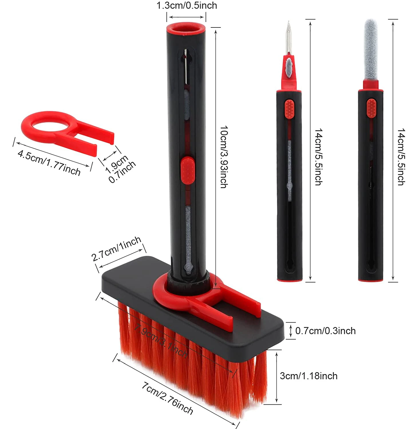 5 в 1 многофункциональная клавиатура для очистки мягкой щеткой комплект компьютер телефоны вкладыш инструменты чистки ключ