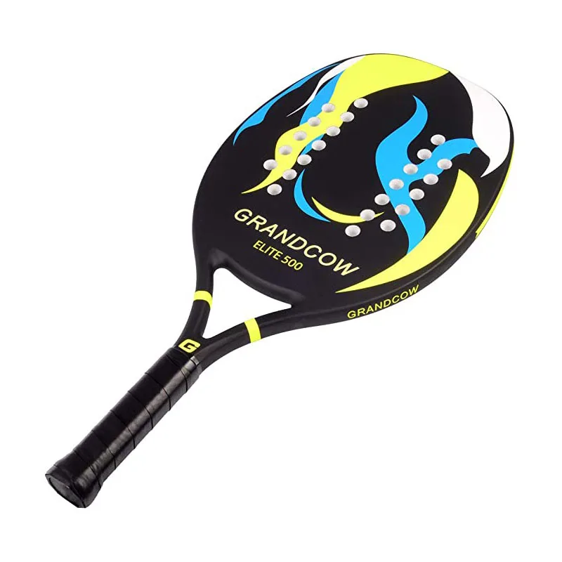 GRANDCOW Beach Tennis Paddle Racket Carbon Fiber with EVA Memory Foam Core  Tennis Padel