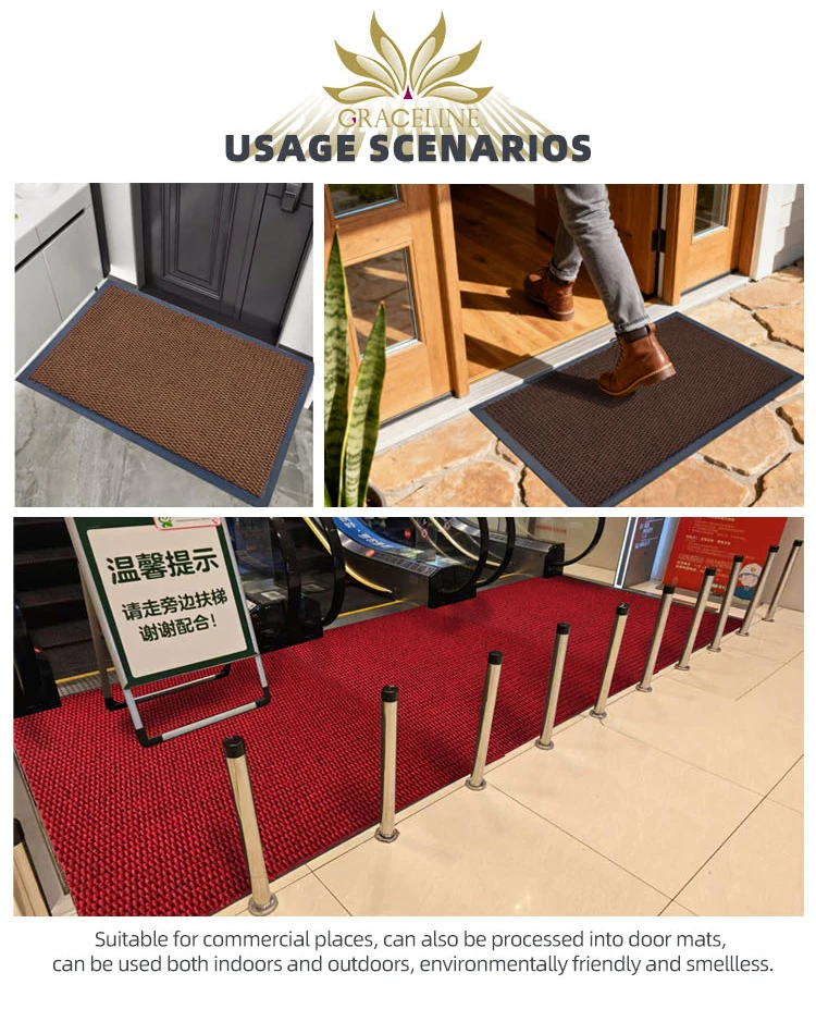 Indoor Outdoor Floor Mat Machine Made Novelty Exercise Nonwoven Super Absorbs TPE Backing Carpet Mat Outdoor Carpet(图8)