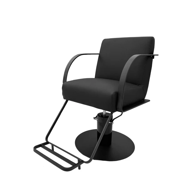 High-end retro design hair dresser furniture woman haircut black leather barber chair ready to ship for wholesales