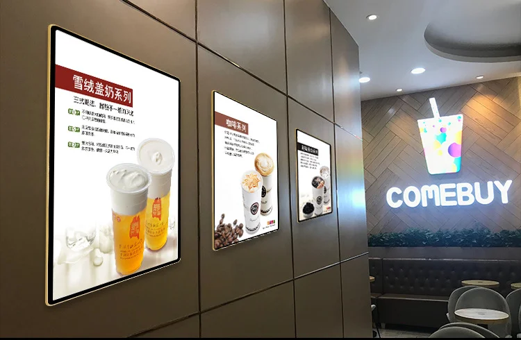 Magnetic Menu Board Display Screen Sold Directly by the Manufacturer Ultra Thin Aluminum Display LED Light Box Label
