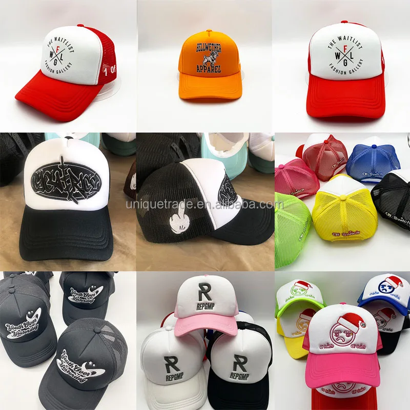 High Quality Foam Hats Wholesale 5 Panel Blank Sport Cap Custom Printed ...