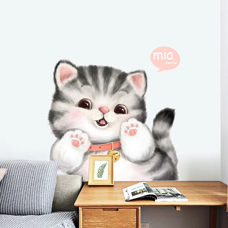 Buy Peel and Stick Wallpaper Cute Cats Summer Kawaii Wallpaper Online in  India  Etsy