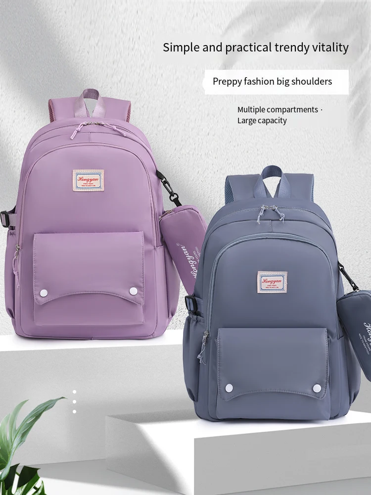 Casual Korean Style Sports Travel Nylon girl's school bag large capacity light travel handbag