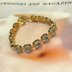 Luxury 14K/18K Gold Hip Hop Jewelry - Iced Emerald Cut Lab Diamond Miami Cuban Chain & Tennis Bracelet Set