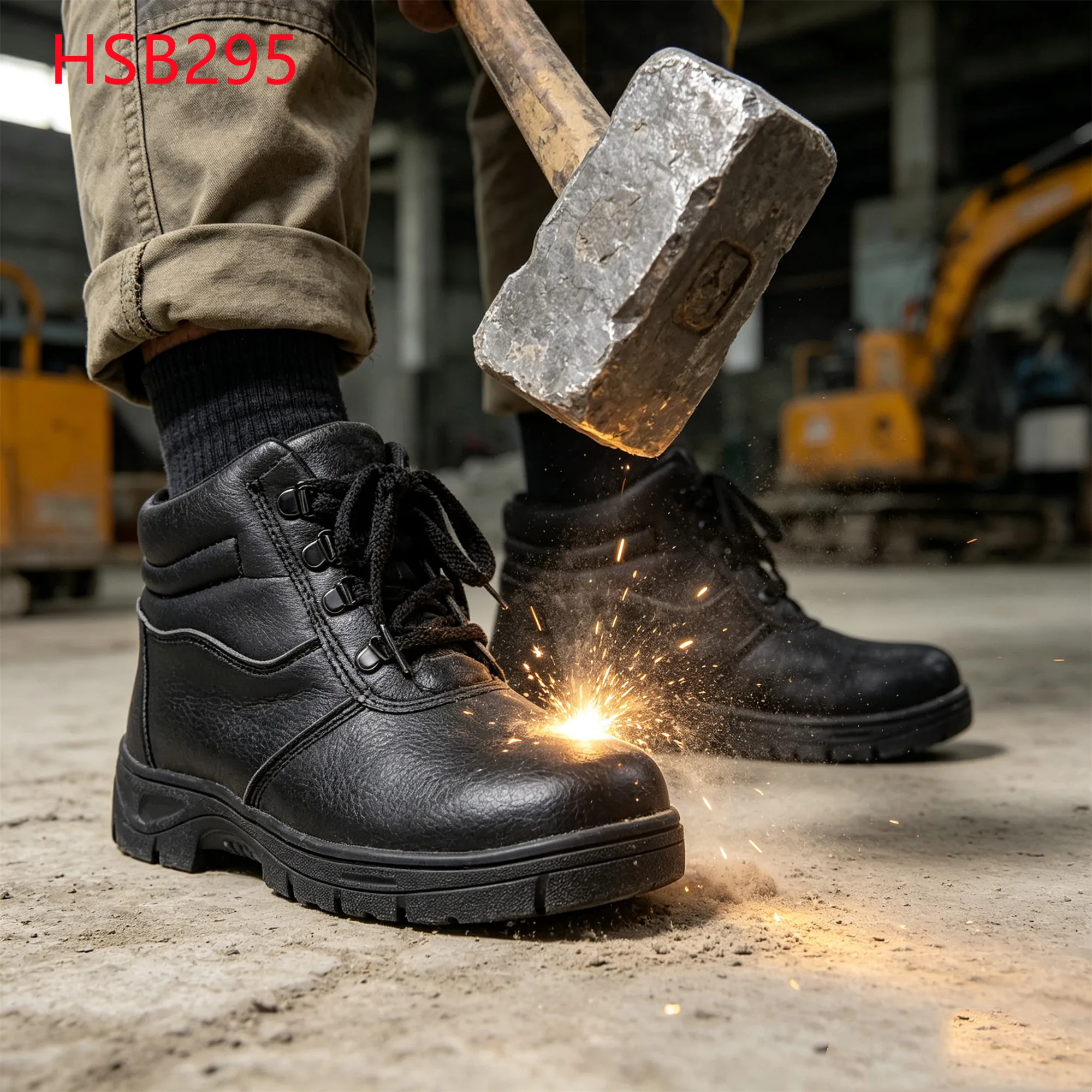 XYM,Thailand Stitching Rubber Sole Hua Singh Work Boots Industrial Casting Anti-hit&puncture 3.15$ Security Labor Shoes HSB295