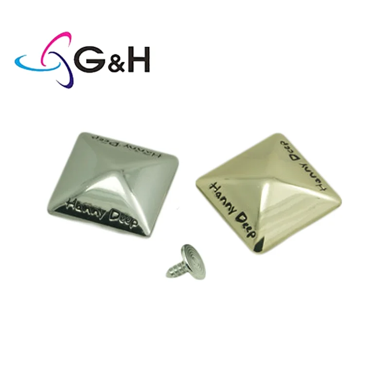 OEM High Quality Custom Brand Logo Garment Accessories Denim Button With Rivets Embossed Zinc Alloy Jeans Button for Jeans