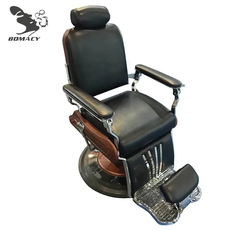 Bomacy High Density Foam Barber Chair Salon Stool Beauty Rolling Work Spa Cutting Portable Base Thick Hair Salon Stool