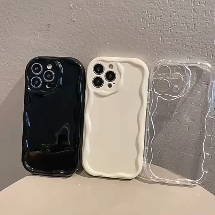 Coque Silicone Perles D’amour 3D – Avec Dragonne – Pour Apple Et Samsung – Style Féminin Et Girly