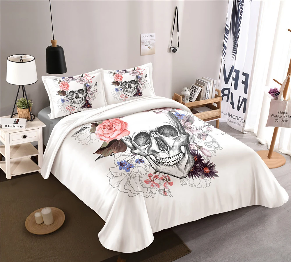 Hot New Design 3d Printing Fashion Comforter Bedding 100 Polyester Black Duvets Cover Sets