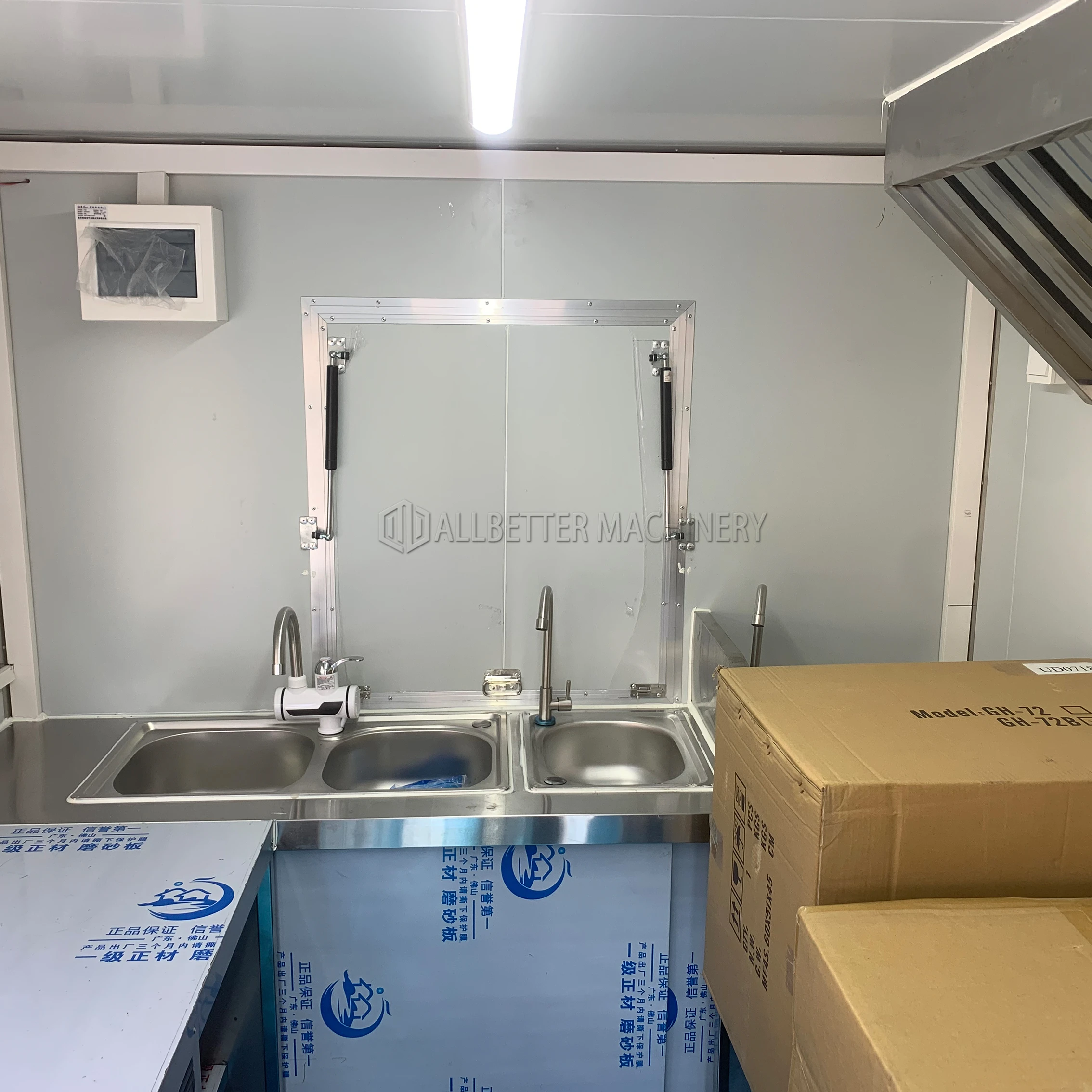 ALLBETTER Custom Mobile Street Concession Trailer Square Fast Food Trailer Fully Equipped US Standard Food Cart for Sale