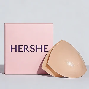 Triangle Shape Water Resistant Double Sided Adhesive Bra Insert Instantly Lift Padded Bra Pad for Low V-cut Tops