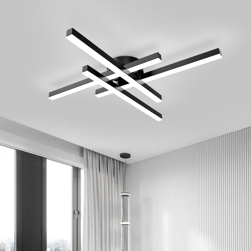 Nordic Simple Lines Led Ceiling Lamp Lights Lighting Fixtures Modern for Bedroom Living Room