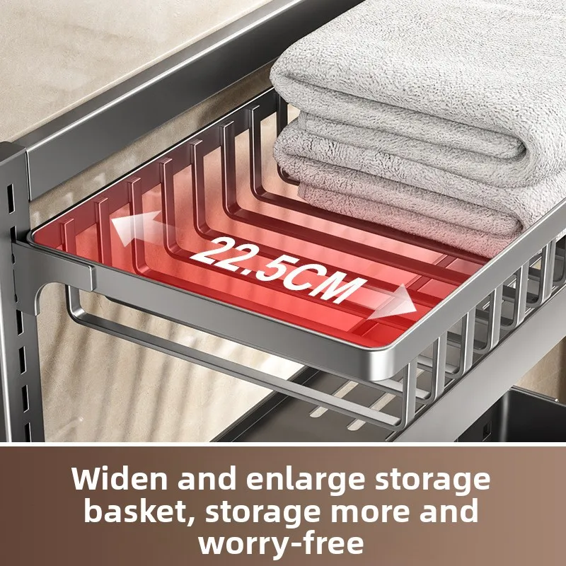 Luxury Bamboo Bathroom Cabinet - Space-Saving & No-Drill