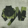army green jacket set