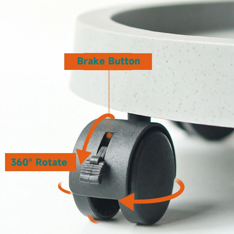 Полипропиленовый пластиковый подставка для растений с колесами, для улицы, для помещений, подставка для растений, тележка, большой подставка для кастрюль