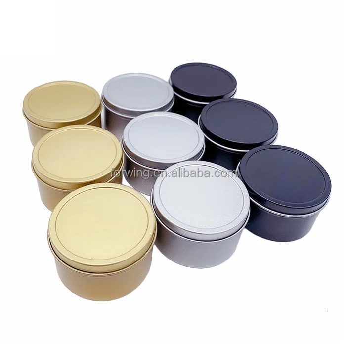 Wholesale Tin Can 2oz 4oz 6oz 8oz Rose Gold Black Round Candy Gift Box Metal Storage Container Empty Candle Tin Can manufacture