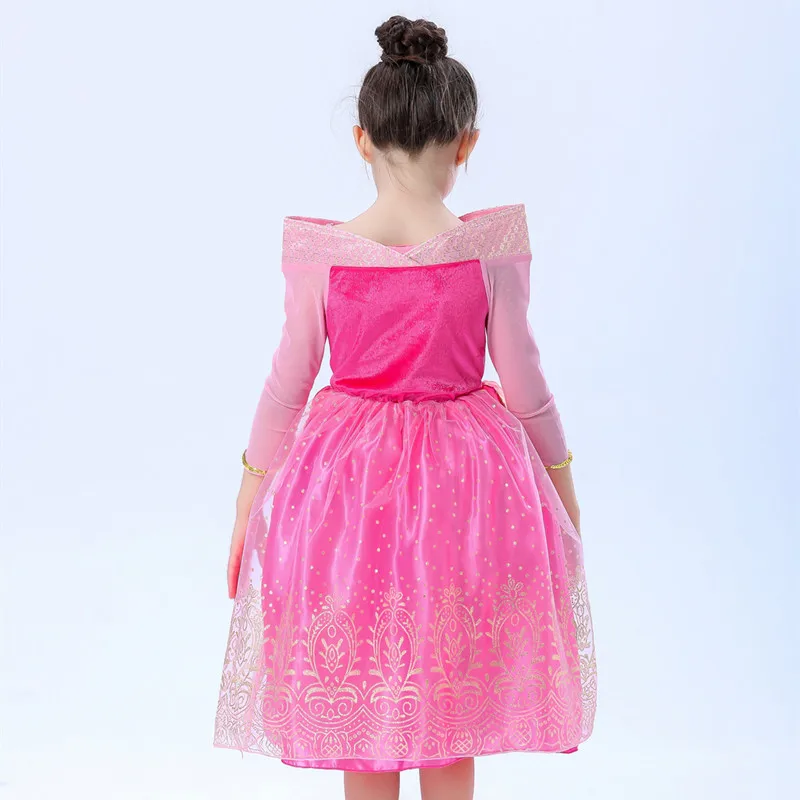 Costume Da Principessa Aurora Per Bambine, Abito Per Travestimento TV E Film, Halloween, Cosplay, Natale, Feste Di Compleanno - Foto 11