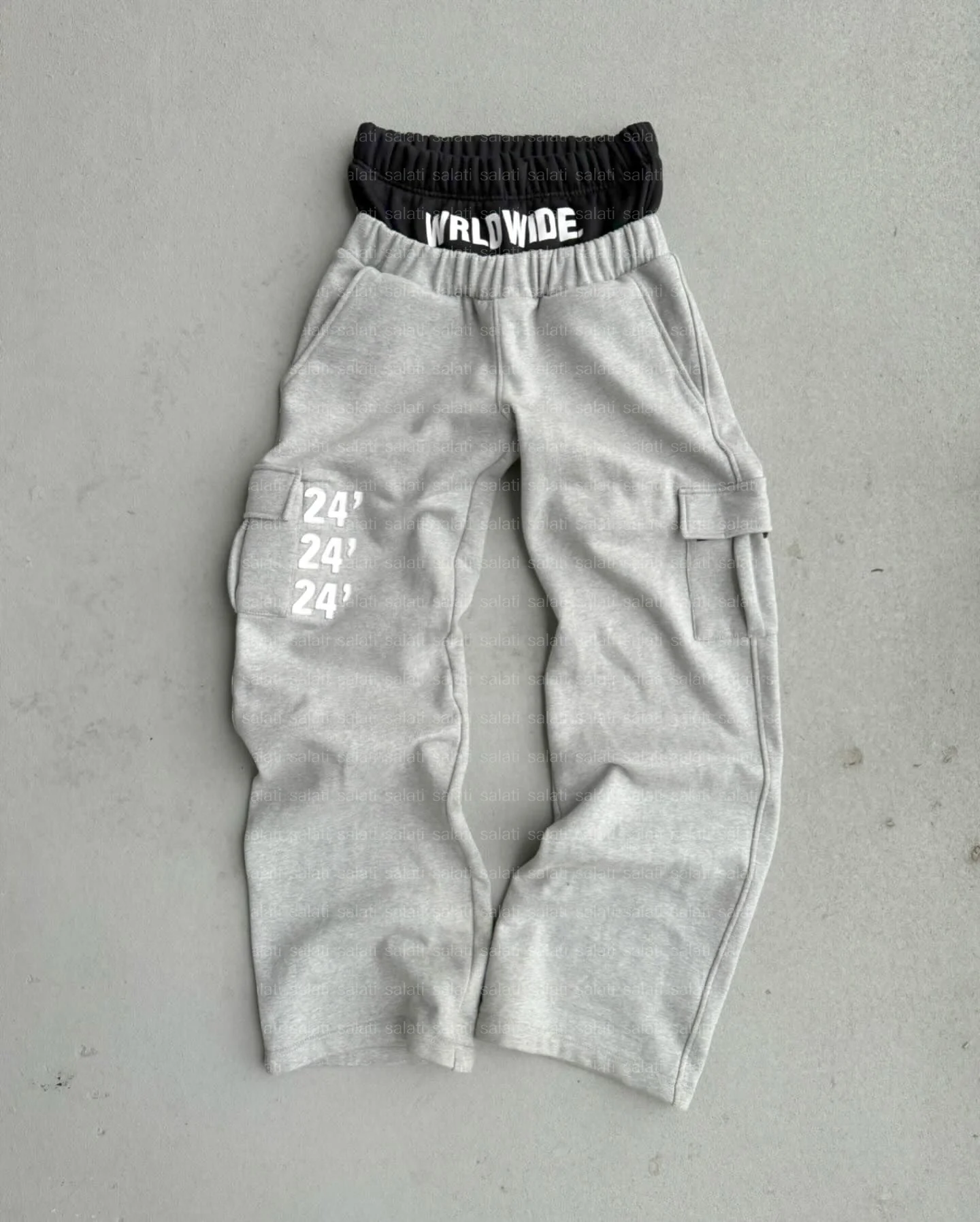Men's Two-Piece Embroidery Terry Jogging Sweat Suit Zip Tracksuit With Double Waist Flare Sweatpants Hoodie Stack Sweatsuit gallery 3