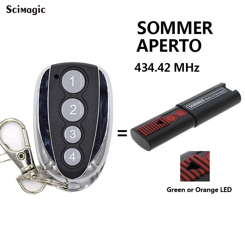 SOMMER TX03-434-4-XP Garage Door Remote Control - 434.42mhz