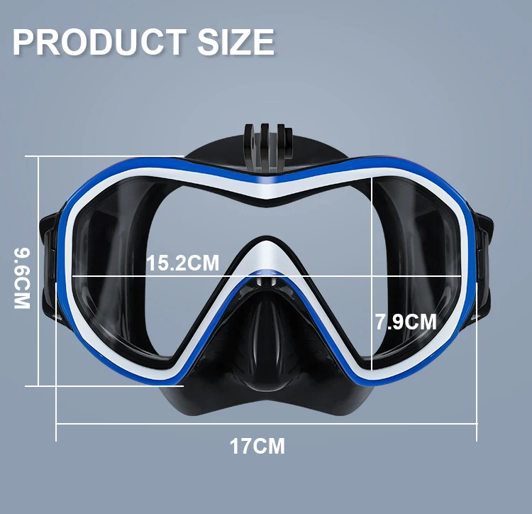 Sktic Anti-fog Swim Mask Goggles Scuba Tempered Glass Dive Mask Gopro ...