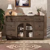 Dark Brown + Solid Wood
