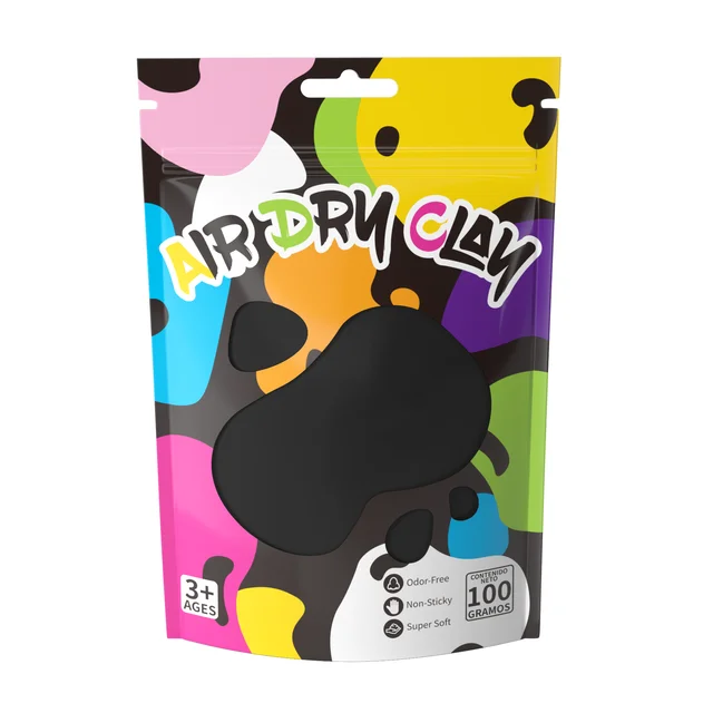 Black Air Dry Clay, DIY Creative Modeling Clay for Kids,Safe & Non-Toxic,Molding Clay for Sculpting, Great Gift for Boys & Girls