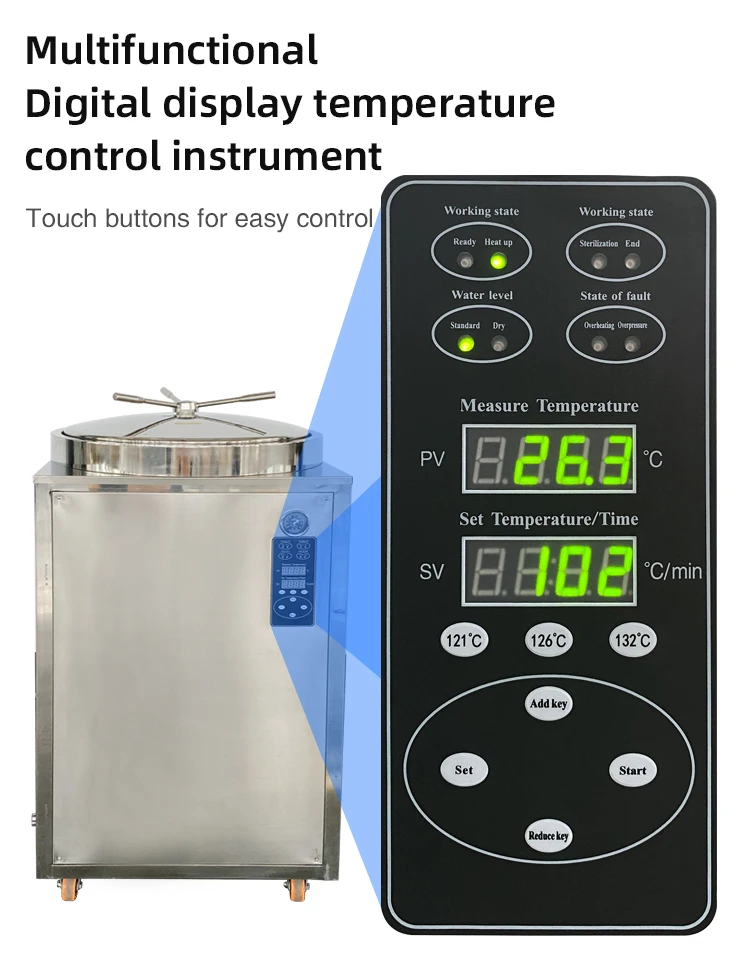 200 Liter Large Vertical Autoclave Mushroom Steam Sterilizer