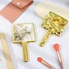 Gold square mirror 9 x 16cm