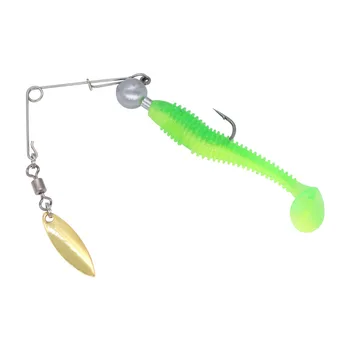 [10-Piece Pack] Lexin Composite Rotating Sequins Lure Stainless Steel Fly Bait Balance Accessories Fishing Rig DIY Black Pit – Lure – view 5