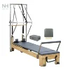 Reformer Pilates en chêne avec demi-tour
