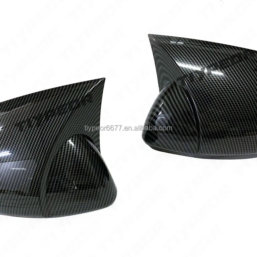 product tiypeor glossy black add on side mirror covers cap for renault megane 4 mk4 2016   2020   car exterior mirror accessories-8