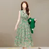 Green-single dress