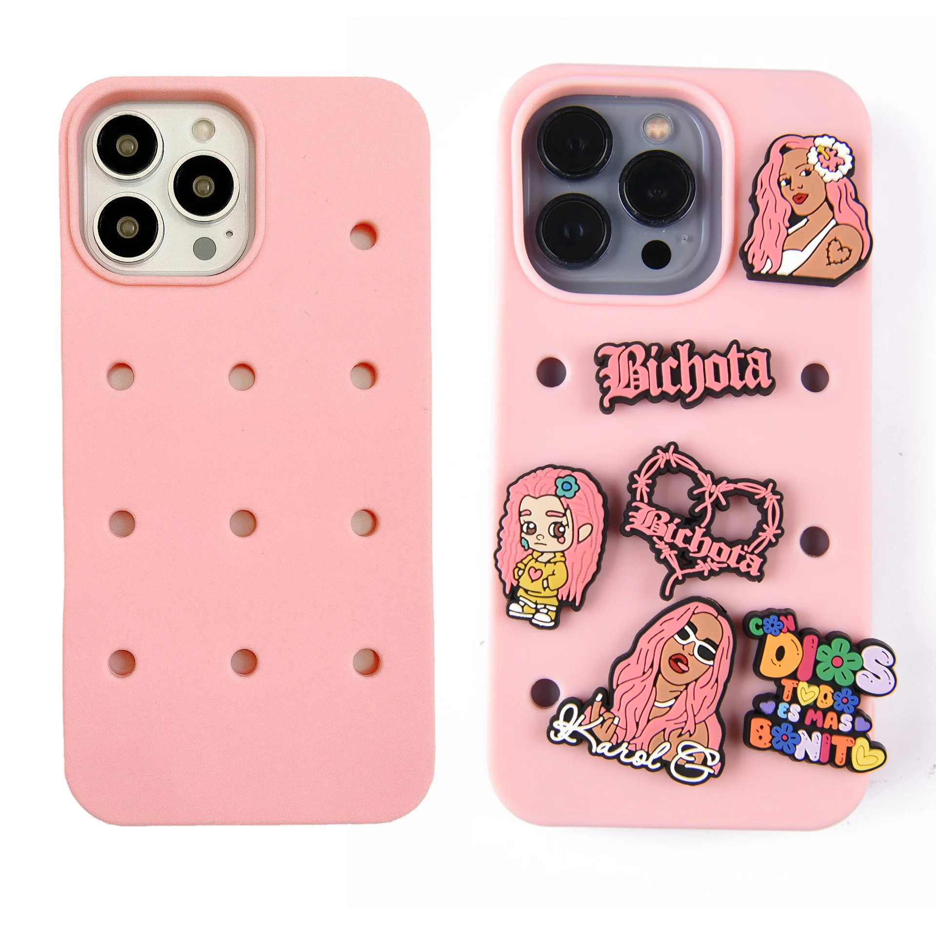 High Quality Waterproof Silicone Cell Phone Case With Holes Diy Phone