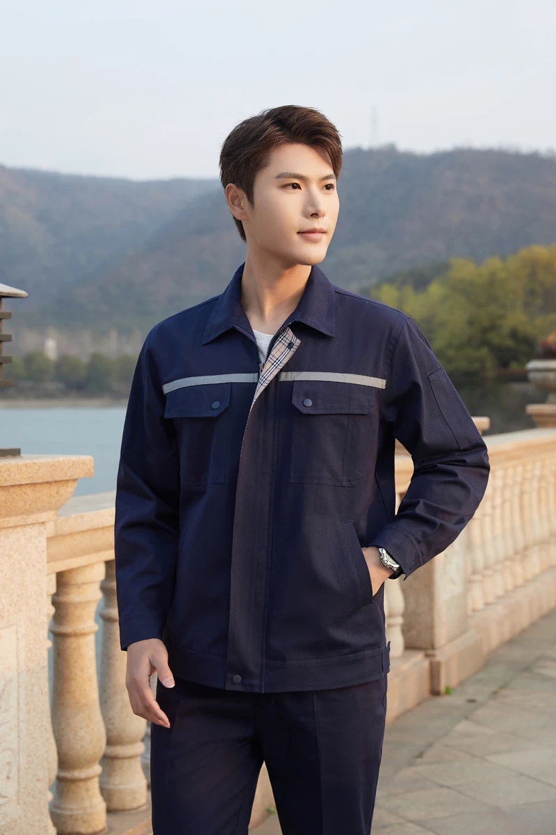 Customized Different Colors Work Uniform Set With Logo Printing For Construction