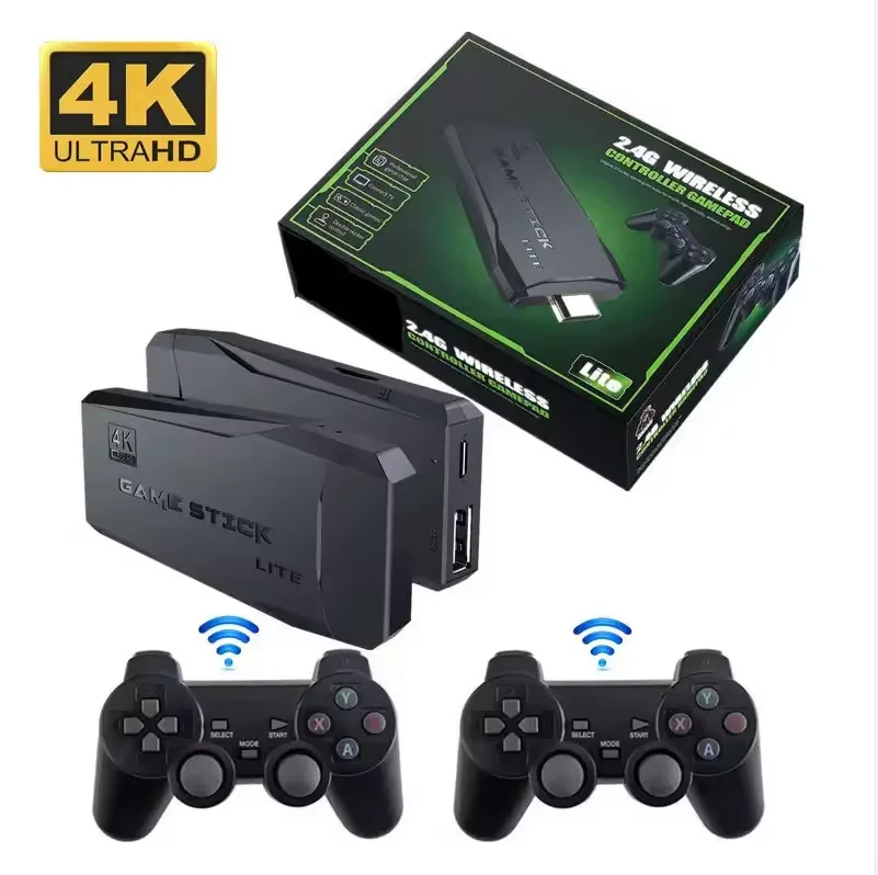 New Lite 4K 64G M8 Game Stick Built-In 10000+ Games TV Retro