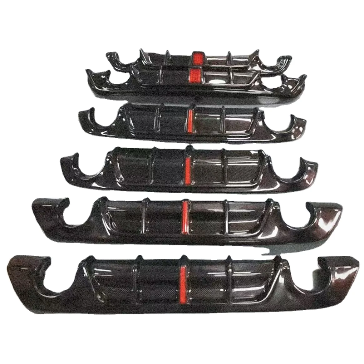 Carbon Fiber Diffuser For Infiniti Q60 2016-2021 Refit Carbon Fiber Rear Bumper Lip Diffuser V2