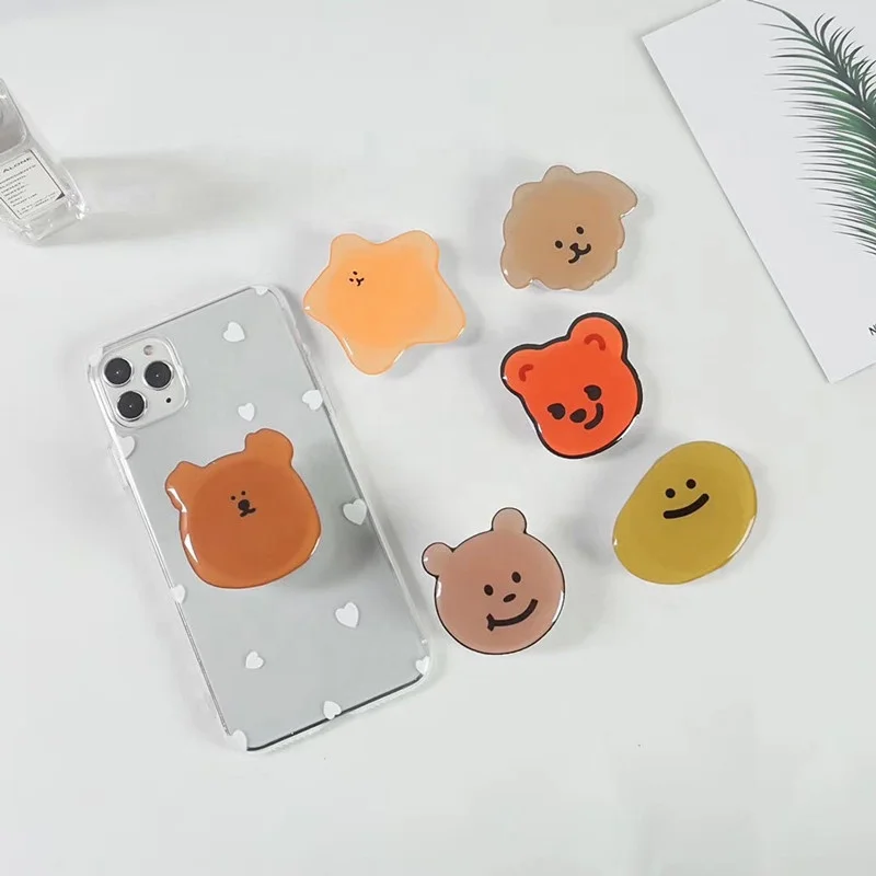 Factory Custom Logo Phone Finger Grip Holder Round Mobile Phone Holder Tablet Stand for Mobile Phone