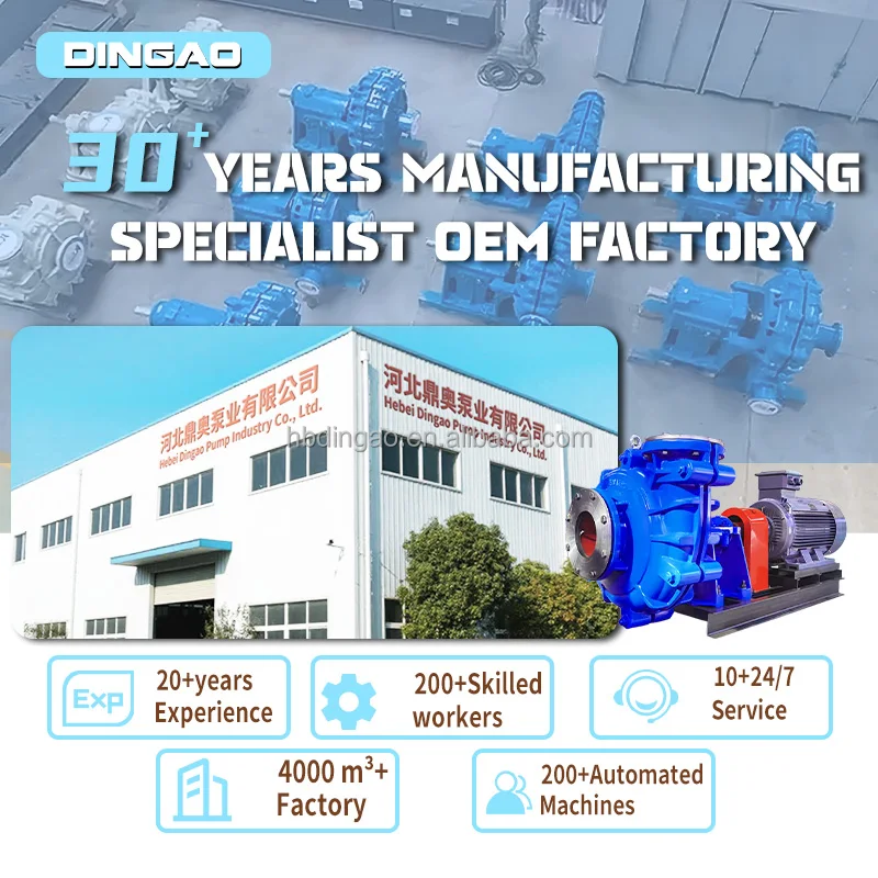 High Pressure High Volume Horizontal Cement Sand Suction Electric Dredge Fly Ash Slurry Delivery Pump