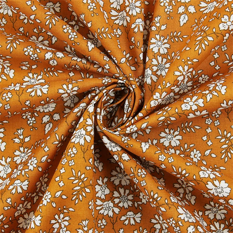 Новинка, маленькая ткань с цветочным рисунком для весны и лета, Тонкая Повседневная Женская ткань, тканая хлопчатобумажная ткань, оптовая продажа