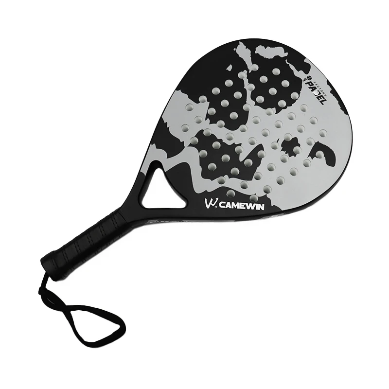 Teardrop Shape Custom logo Light Weight High Quality Pro Fiberglass Carbon 3k 12k 18k Padel Racket