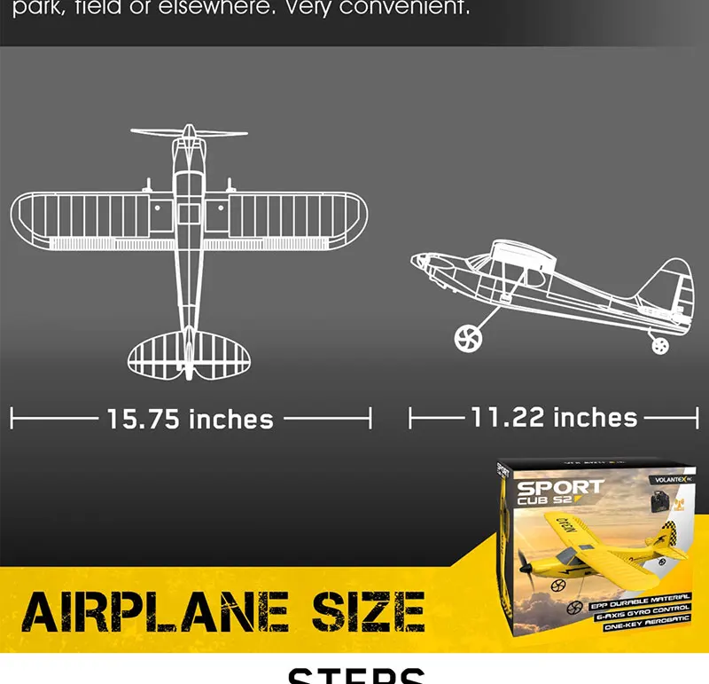Volantex F4U Corsair 2.4G 4-CH Fixed Wing RC Airplane - 6-Axis Gyro, RTF, EPP Foam, Blue
