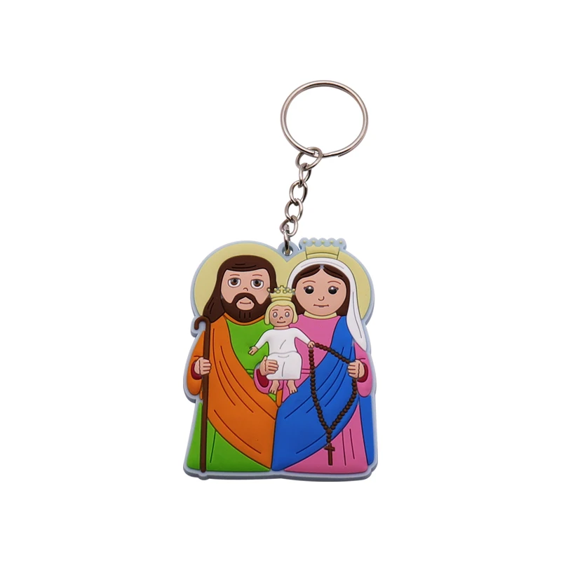 Wholesaler Design Metal Keychain Custom Logo 2D Rubber Cartoon Traveler Souvenir PVC Key Chain Holder