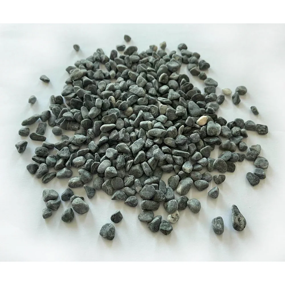 Dark Grey Natural Stone Pebble Pea Gravel for Construction