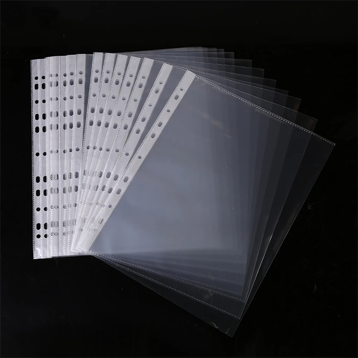 Hot Sale Clear Plastic Sheet Protectors 11 Holes A4 Plastic Transparent ...