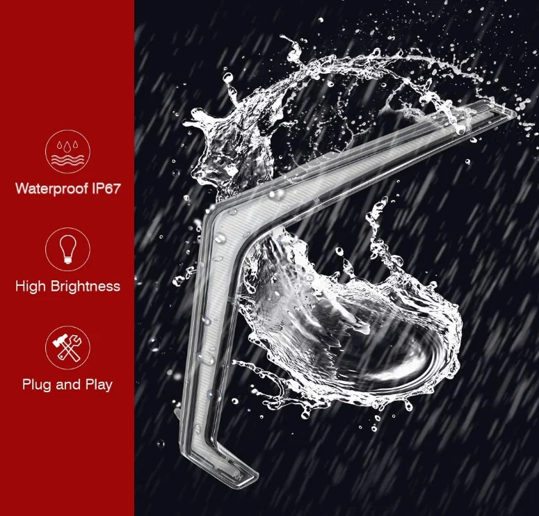 New RGBW Front Signature Accent Daytime Running Car Led Turning Signal Fang Daytime Running Light Kit For Polaris Rzr Xp 1000 13